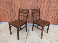 50er Vintage Esszimmer Stuhl Frankfurter Küchenstuhl Kneipenstuhl Holzstuhl 1/6