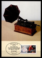 100J. Schallplatte. Edison-Home-Phonograph (1906).Sonderkarte.SoSt.W.Berlin 1987