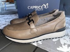 Caprice Slipper Mokassin Leder Nappa Taupe NEU Gr.42, HSE, QVC