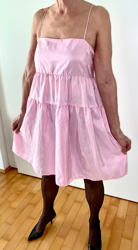 Rosa taft hängerchen volant - rosa,