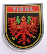 Souvenir-Aufkleber Tirol Innsbruck Landeswappen Österreich 80er Oldtimer