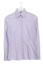 UMANI Langarm-Bluse Damen Bluse Gr. DE 38 lila-weiß Casual-Look