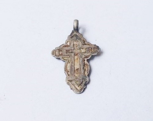 Antikes silbernes brustkreuz - antikes,