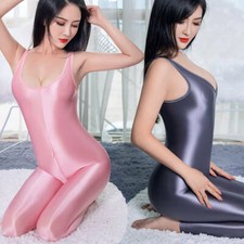 Damen Wetlook Bodysuit Glanz