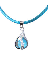 Katzenauge Anhänger hellblau