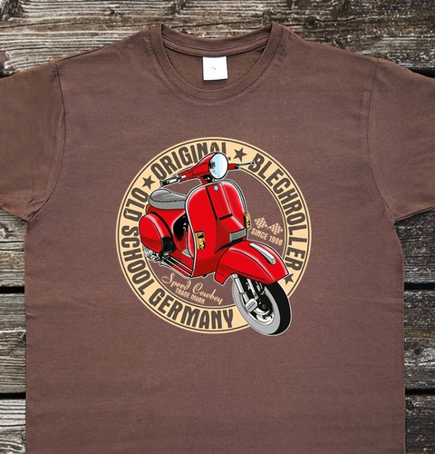 Shirt mit scooter - t-shirt,