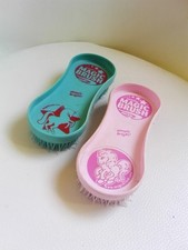 2 x MagicBrush Pink Pony, Magic Brush Bürste Wurzelbürste, Pferdepflegebürste
