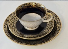 Reichenbach Sammeltasse Echt Kobalt,   Goldrand, DDR Vintage Porzellan