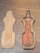Amulett Holz Miniatur Schnitzerei Mitbringsel Reisealtar Kreuzigung Hausaltar