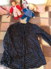Zara Bluse Tunika Blau Pünktchen Tolle Passform Gr 4 - 5 Jahre Gr. 110, 116