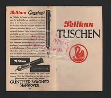 HANNOVER, Prospekt 1942, Pelikan Günther Wagner Tuschen