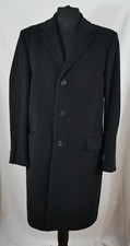 Herren JOOP! Luxus Mantel SCHURWOLLE + KASCHMIR Schwarz Edel Größe 52 WIE NEU!