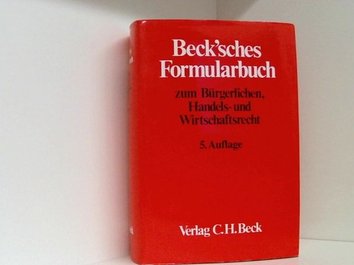 Beck sches formularbuch - beck'sches, zum