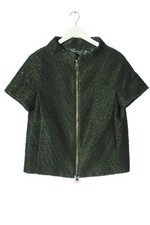 HERNO Kurzjacke Damen Jacke Gr. DE 36 grün-bronzefarben-wollweiß Elegant