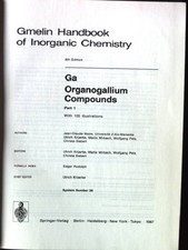 Gmelin handbook of inorganic chemistry; Ga. Organogallium compounds. / Pt. 1. Ma