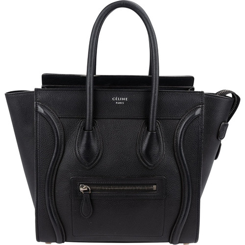 Céline black grained leather - grained,