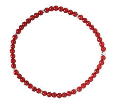 Korallen Armband - Edelstein-Armband Koralle rot 3.8mm - Perlenarmband rot DD047