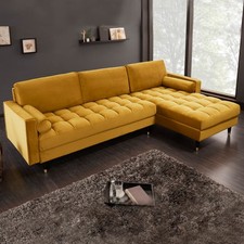 Elegantes ecksofa cozy velvet - ecksofa,