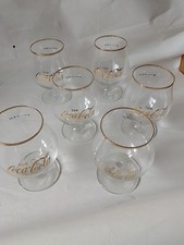6 Coca Cola Glas 0,3l Schwenker  Retro Vintage  mit Goldrand Pils Bar Gläser Rum