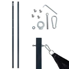 B-Ware Sonnensegelpfosten Sonnensegelmast Pfosten Komplettset Sonnensegel Halter