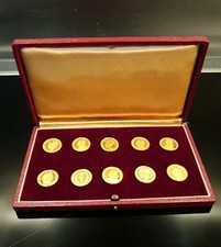 AUREUS MAGNUS 10x  1 DUKAT vollständiger Satz in Holzkasten 980er Feingoldgehalt