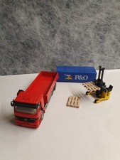 siku 2933 LKW MB Actros mit Plane P &Q und Mitnahmestapler 1:55 - 90iger