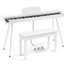 88 Keys White Semi Weighted