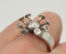 Franz Scheuerle Ring 925 Silber abstrakt Blume Stern vintage