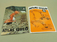 2 Prospekte Atlas 1702D Raupenbagger und Mobilbagger 1977/79