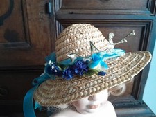 Puppenstrohhut für antike