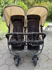 Hauck Roadster Dou SLX Zwillingskinderwagen (beige)  Gebraucht + Regenschutz
