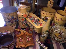 Bauernmalerei-Handarbeit zum raussuchen Nudelholz-Eimer-Milchkanne-Schirmständer