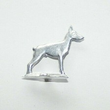 MINIATUR METALL FIGUR HUND SCHAUKASTEN SETZKASTEN VITRINE WINDHUND FLACH