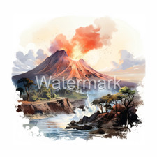 Vulkanausbruch digitale Kunst