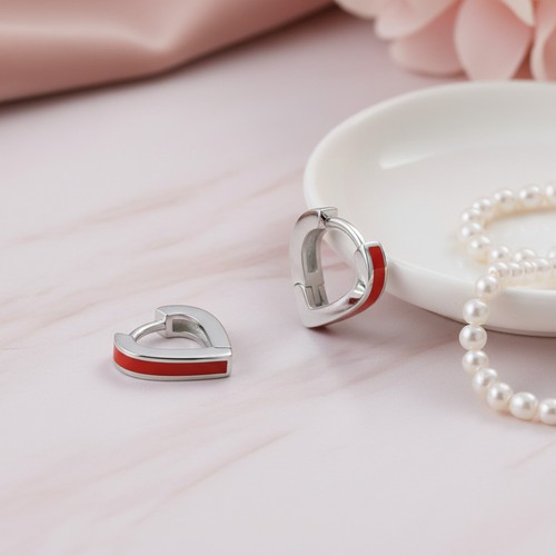 Mini creolen herz - creolen, sterling