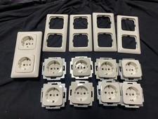 10 Busch Jäger Steckdosen Up Si  214 Alpinweiß.       5 2 Fach Rahmen Eckig