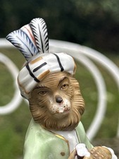 Affe Musiker Porzellan XIX Eme