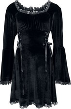 Gothicana by EMP Damen schwarzes Kleid mit Schnürung