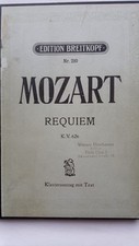 W.A. MOZART  "REQUIEM  "  KV  626  KLAVIERAUSZUG MIT TEXT