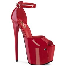 Sale JUBILANT-15 Pleaser High Heels Plateausandaletten rot Lack Übergröße 44