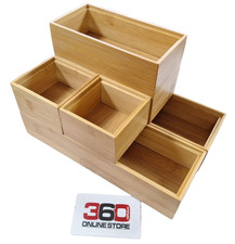 Schubladen Organizer Bambus Box Ordnungssystem Rainsworth stapelbar 6 teilig