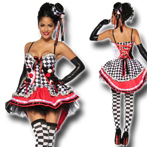 Harlekin damen kostüm l - harlekin,