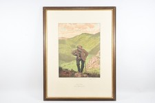 Q38V48- Hans Thoma (1839-1924) Der Wanderer Farblithografie signiert 