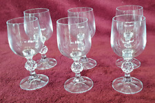 6er Set Vintage Bohemia Kristall Weingläser - Facettierte Kugel - Serie Claudia