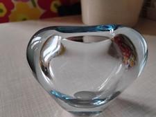 Kleine herzförmige Glas-Vase von Holmegaard 1959; Design: Per Lütken