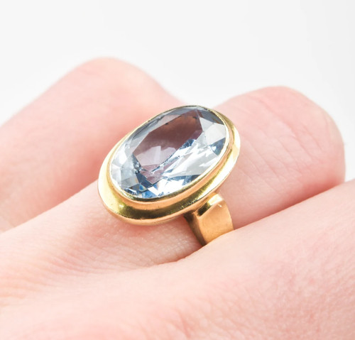 Aquamarin cocktail ring - aquamarin,