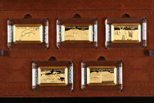 Goldbarren - Fiji 5 x 5 Dollar 2017 Springbock - GOLD 999 - in Kassette + Zert.