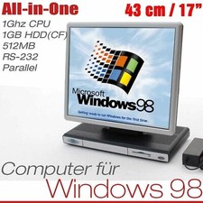 MONOBLOCK PC 17" MONITOR F. MS-DOS WINDOWS 95 98 1 GHZ 512 MB 1GB RS232 PARALEL