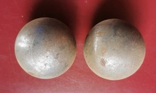 2x Kanonenkugel Eisen Kugel 5cm 50mm über 1 Pfünder 654 Gramm Bodenfund 