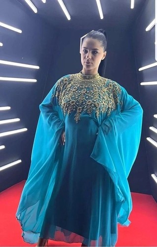 Damen kaftan türkis - damen,